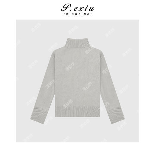 A008潘依绣丁丁宠粉100羊-毛 设计师款夹廓高领毛衣 Q12002 商品图1