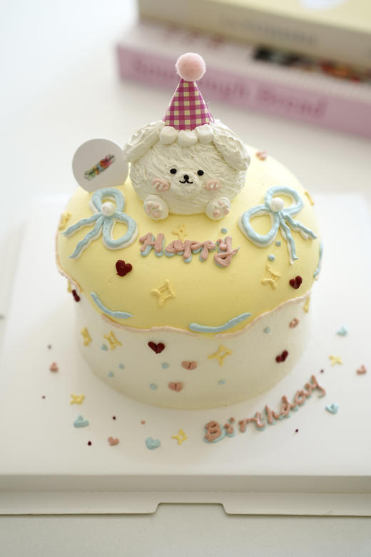 手绘奶油蛋糕 | 鲜果原味奶油 - 可爱小狗 商品图1