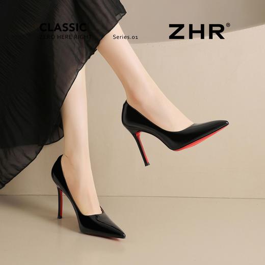 ZHR则则10cm超高跟细跟鞋女2026新款职业红底尖头高跟鞋气质百搭 商品图7