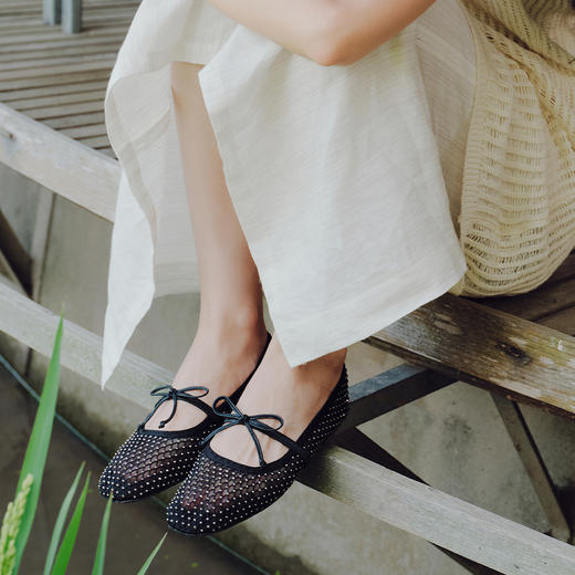 7or9玛丽珍网纱平底单鞋春夏新品夜星纱 商品图5