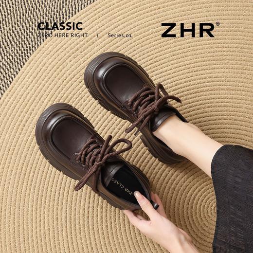 ZHR则则厚底增高单鞋英伦小皮鞋2026新款气质百搭洋气乐福鞋女鞋 商品图8