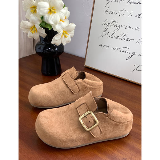 【YW】无忧购春季新款厚底百搭舒适两穿一脚蹬勃肯休闲鞋MIS-5949（3.7截单后3-7天发货) 商品图5