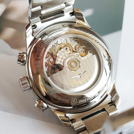 【95新】LONGINES 浪琴L2.859.4.92.6自动机械机芯日期显示、计时44MM（男款）名匠系列精钢240126NJ31 商品图7