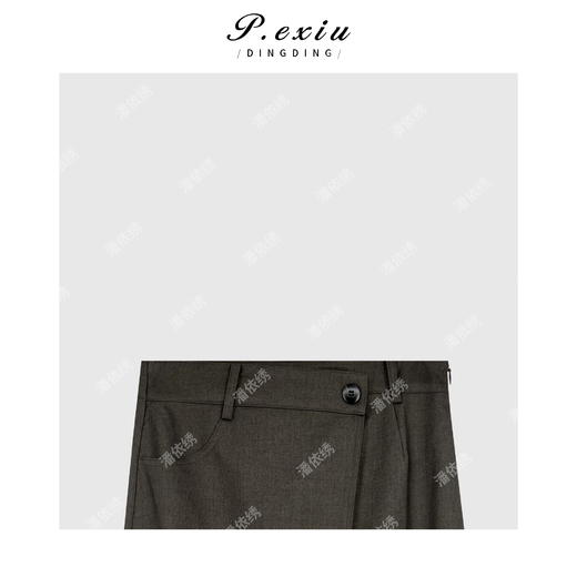 04-3潘依绣丁丁宠粉设计感日系侧扣不规则西装半身裙 Q90031 商品图2