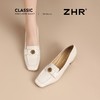 ZHR则则山茶花优雅浅口单鞋女2026新款时髦百搭复古方头粗跟单鞋 商品缩略图5