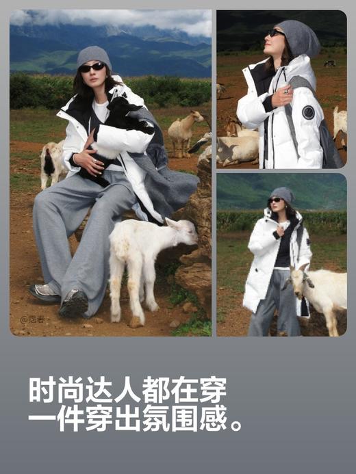 波司登极寒90鹅绒25新款羽绒服女户外防风蓄热连帽中长款显高 商品图3