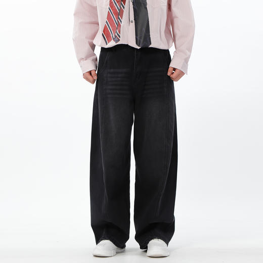 做旧水洗开门襟半松紧牛仔裤-纪念日百货门店同款169265645 商品图1