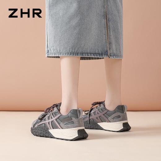ZHR则则厚底德训鞋女2026春季新款时尚阿甘鞋运动女鞋增高休闲鞋 商品图8