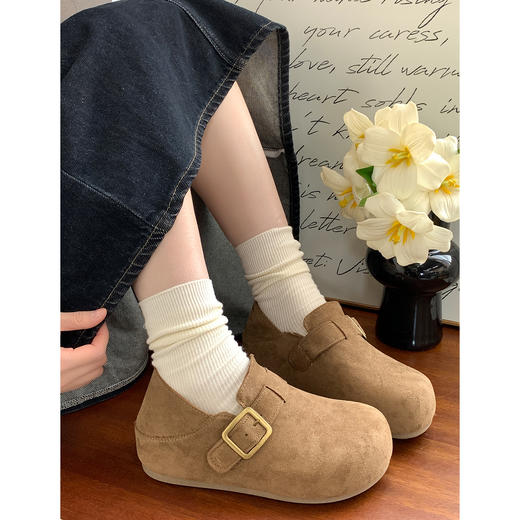 【YW】无忧购春季新款厚底百搭舒适两穿一脚蹬勃肯休闲鞋MIS-5949（3.7截单后3-7天发货) 商品图8