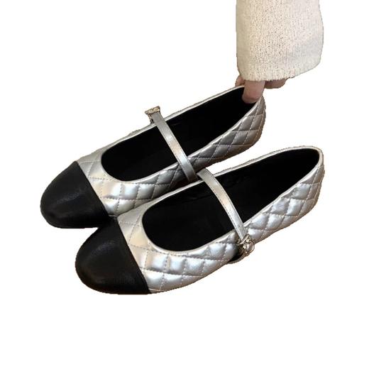 【YW】无忧购法式小香风玛丽珍鞋女高级感浅口一字扣平底单鞋A108（3.1截单后3-7天发货) 商品图4