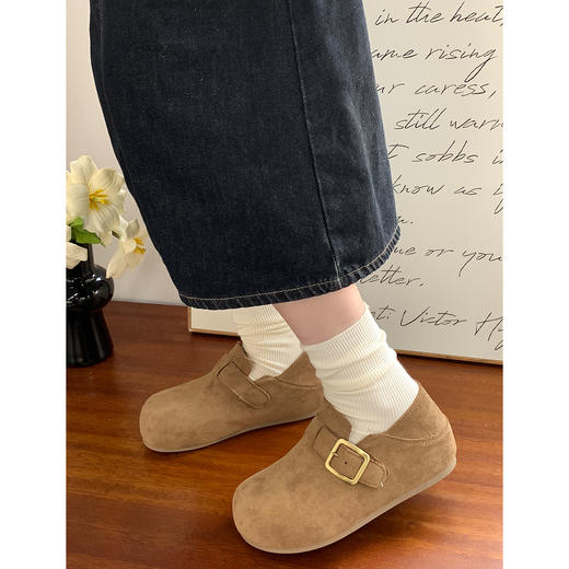 【YW】无忧购春季新款厚底百搭舒适两穿一脚蹬勃肯休闲鞋MIS-5949（3.7截单后3-7天发货) 商品图9