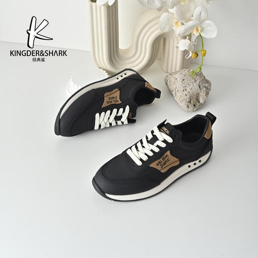 经典鲨2026年春季专柜新品男士韩版系带跑步运动休闲鞋KW08-613061 商品图5