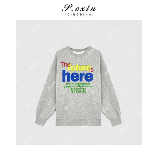 D2韩版百搭字母加绒圆领卫衣 Q56042 商品图0