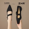 ZHR则则尖头方扣粗跟玛丽珍鞋女鞋2026新款法式优雅简约浅口单鞋 商品缩略图5