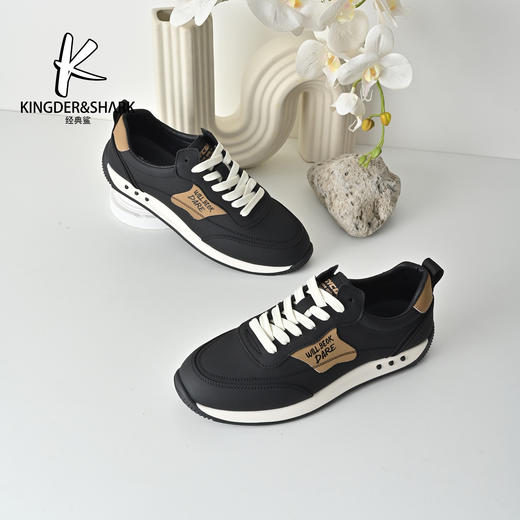 经典鲨2026年春季专柜新品男士韩版系带跑步运动休闲鞋KW08-613061 商品图3