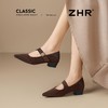 ZHR则则尖头方扣粗跟玛丽珍鞋女鞋2026新款法式优雅简约浅口单鞋 商品缩略图9