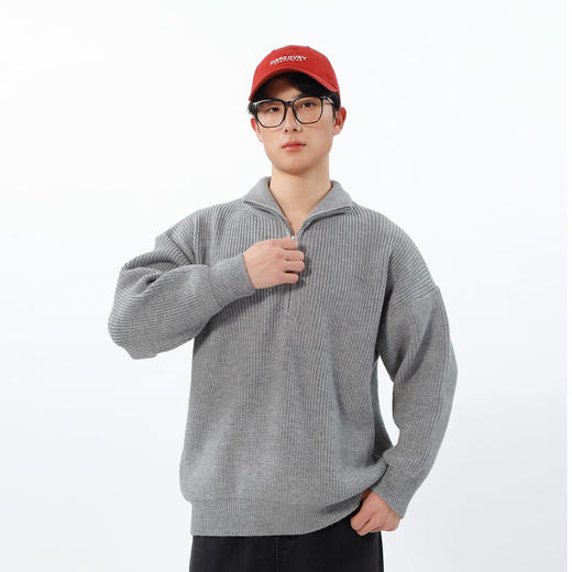 高领拉链套头毛衣-纪念日百货门店同款169450488 商品图5