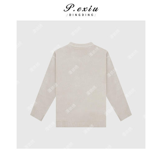 A008潘依绣丁丁宠粉羊-毛 文艺风气质小V领毛衣 Q5689 商品图1