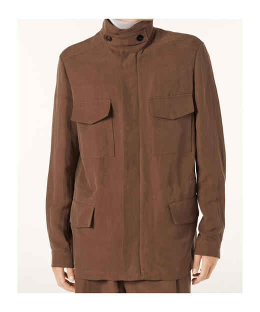 男款亚麻丝质立领夹克外套zo015 商品图3