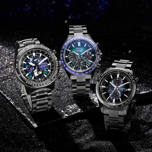 西铁城/CITIZEN不锈钢覆GIP光动能万年历 电波男表BY3005-56E 商品图2