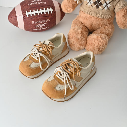 经典鲨2026年春专柜新品潮流拼色系带平底透气跑步休闲鞋女KW509-617011 商品图1