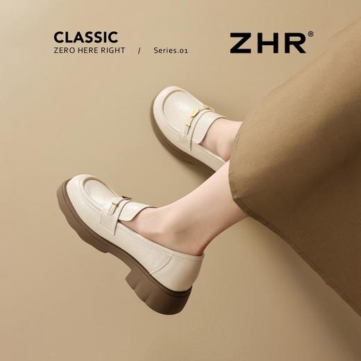 ZHR则则复古抓皱平底乐福鞋2026春季新款轻便百搭舒适通勤小皮鞋 商品图7