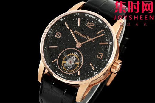 APP爱彼 Code 11.59 飞行陀飞轮系列 男士腕表 搭载高端定制手动陀飞轮机械机芯，推出两款全新款式，配备精致闪亮的表盘「砂金石珐琅表盘」 商品图1