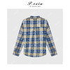 04-6潘依绣丁丁宠粉美式复古黄蓝撞色格子衬衣 Q45042 商品缩略图1