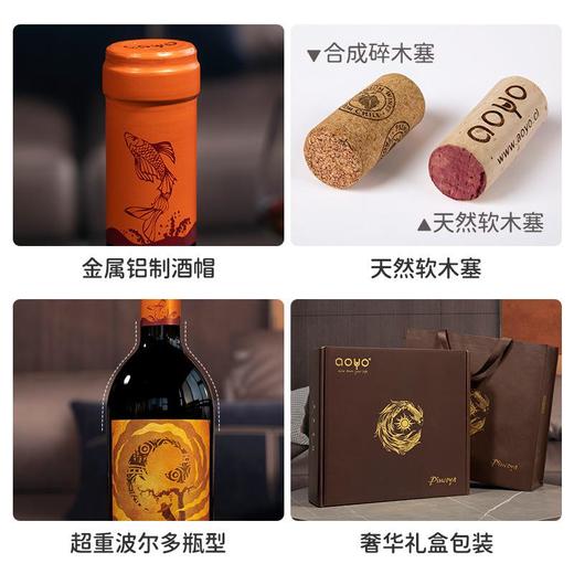 傲鱼智利原装原瓶进口红酒萍柯亚干红葡萄酒水整箱礼盒装 商品图3