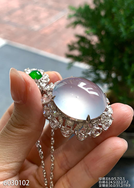 玻璃种蛋面吊坠【6030102】具体价格微信咨询 商品图3