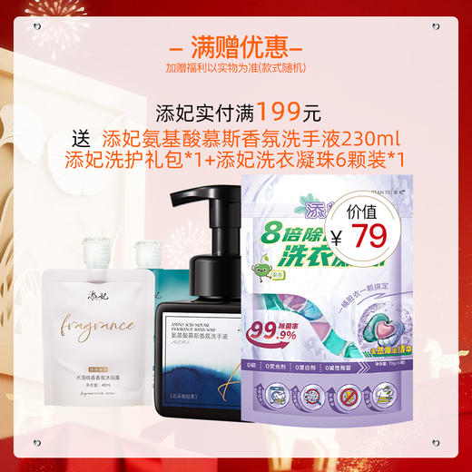 【洗护群群活动专属】实付满199送添妃氨基酸慕斯香氛洗手液230ml+添妃洗护礼包*1+添妃洗衣凝珠6颗装*1（随单发 ，单拍不发货） 商品图0