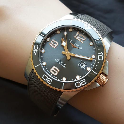 【95新】LONGINES 浪琴L3.781.3.78.9自动机械机芯日期显示41MM（男款）康卡斯系列精钢/玫瑰金PVD涂层270126TJ31 商品图8