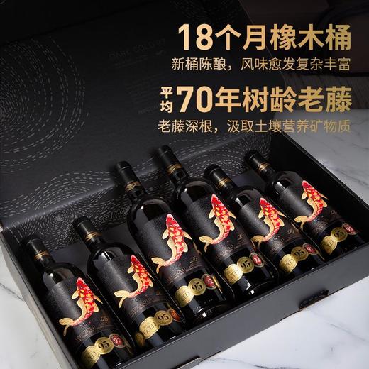 傲鱼智利原装原瓶进口红酒黑金R7干红葡萄酒整箱送礼盒装 商品图1