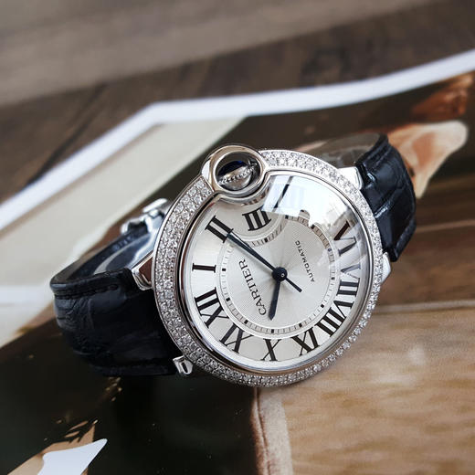 【95新】CARTIER 卡地亚W6920046自动机械机芯36MM（中性款）蓝气球系列后镶钻石表圈140126NJ29 商品图4