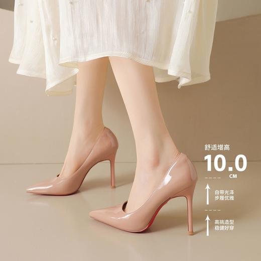 ZHR则则10cm超高跟细跟鞋女2026新款职业红底尖头高跟鞋气质百搭 商品图2