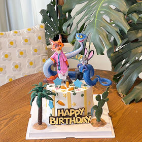 疯狂动物城主题蛋糕