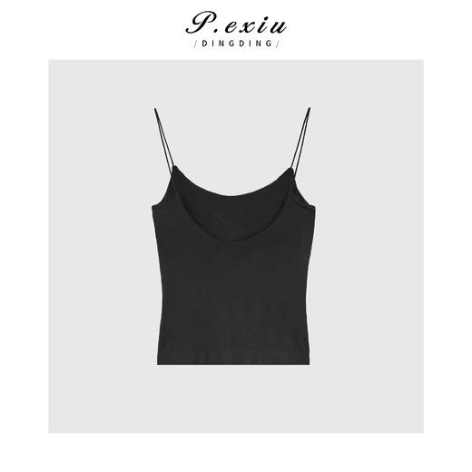 PanYiXiu/潘依绣【奶咖美背】港风小吊带叠穿百搭带胸垫美背 CF2166 商品图1