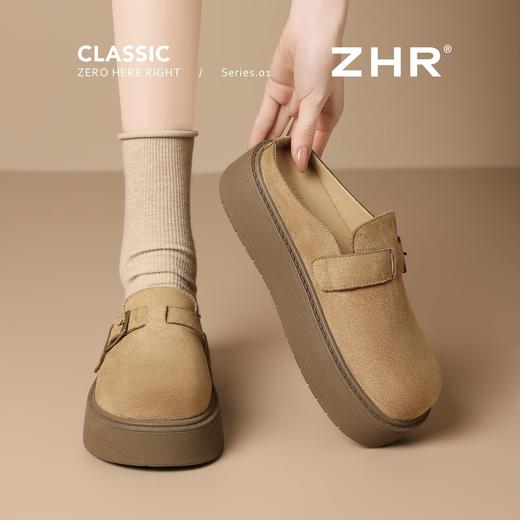 ZHR【厚底增高4cm】勃肯拖鞋2026春季新款复古软底小个子一脚蹬 商品图5