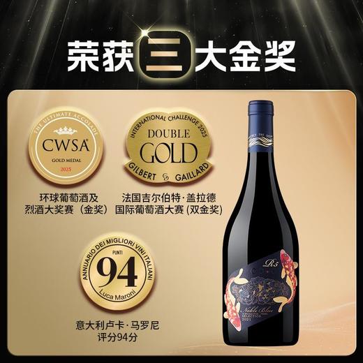 傲鱼智利原装原瓶进口红酒尊蓝R5干红葡萄酒整箱送礼盒装 商品图1