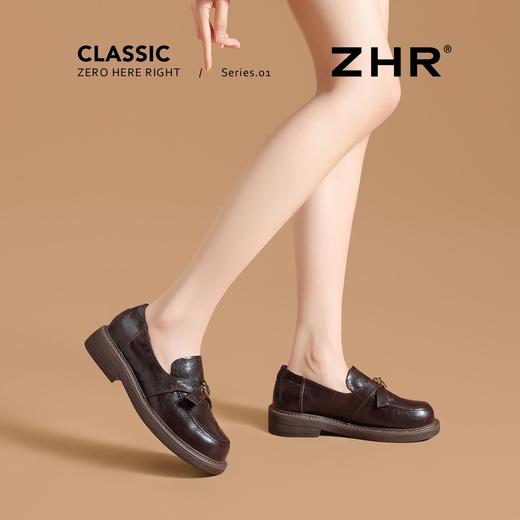 ZHR真皮山茶花英伦风小皮鞋2026春季新款通勤女鞋百搭单鞋乐福鞋 商品图9