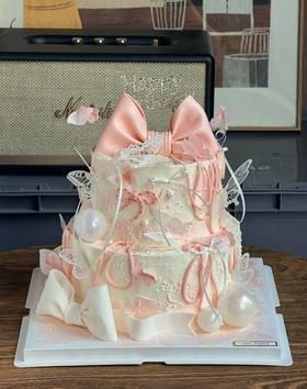 网红蝴蝶蛋糕E款 蝴蝶结