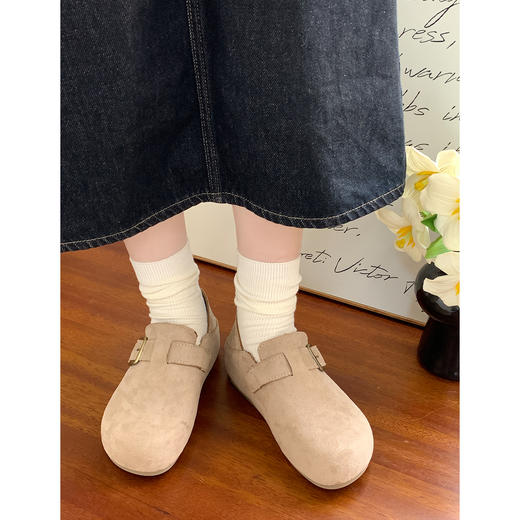 【YW】无忧购春季新款厚底百搭舒适两穿一脚蹬勃肯休闲鞋MIS-5949（3.7截单后3-7天发货) 商品图2