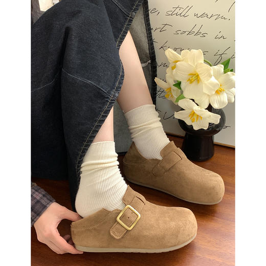 【YW】无忧购春季新款厚底百搭舒适两穿一脚蹬勃肯休闲鞋MIS-5949（3.7截单后3-7天发货) 商品图7