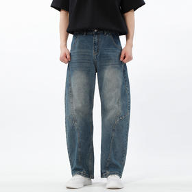 简约宽松潮流钉珠弯刀长裤-纪念日百货门店同款169794512