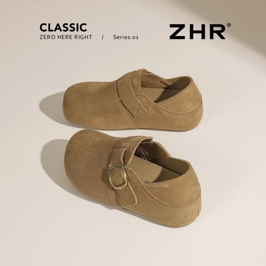 ZHR复古勃肯鞋女2026春季新款懒人一脚蹬两穿半拖鞋内增高休闲鞋 商品图0