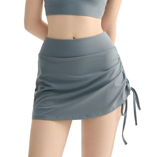 【3~5天发货】跃牌【美度空间】系列 侧腰抽绳瑜伽短裙女裸感防走光遮臀运动裙裤DQ62010 商品图2