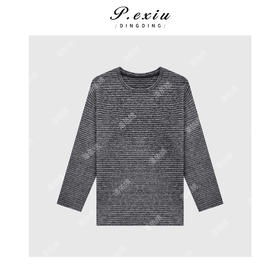 A008潘依绣丁丁宠粉韩版休闲圆领条纹T恤 Q45109