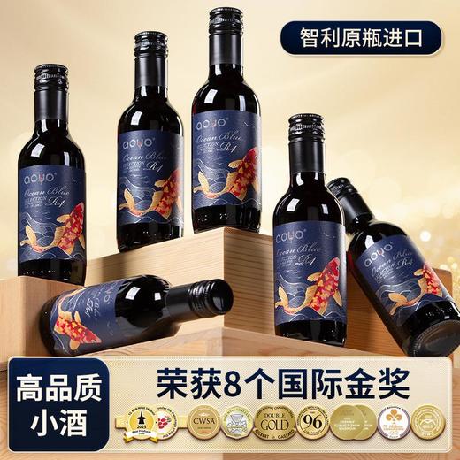 傲鱼小瓶红酒智利原装原瓶进口干红葡萄酒水果酒微醺小酒套装 商品图0