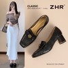 ZHR则则山茶花优雅浅口单鞋女2026新款时髦百搭复古方头粗跟单鞋 商品缩略图1