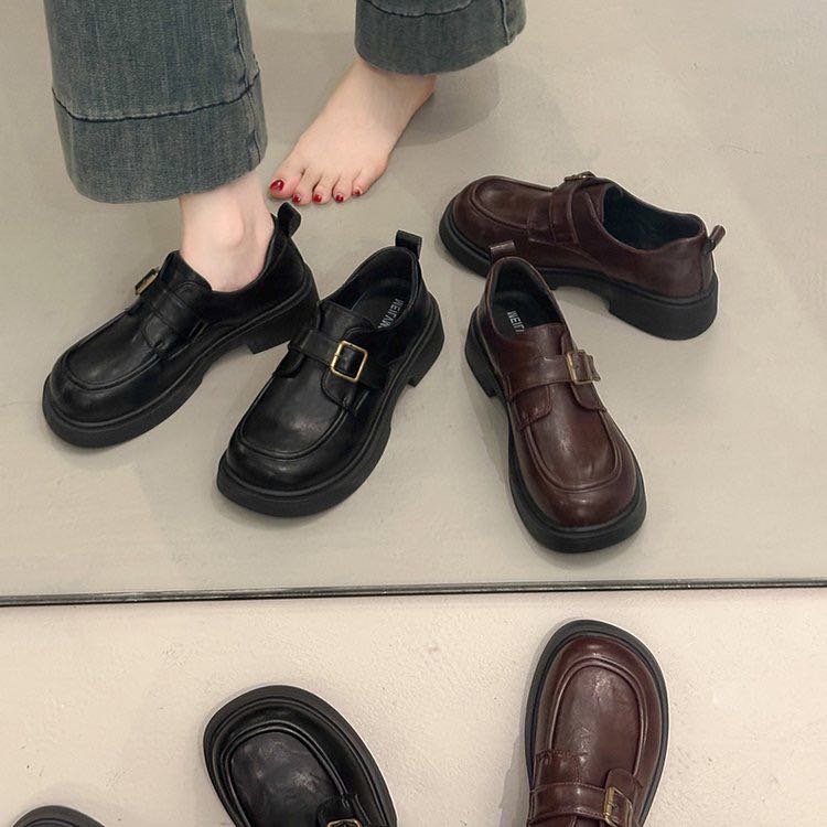 【YW】无忧购英伦风百搭基础款乐福鞋女复古皮鞋女单鞋5801（3.1截单后3-7天发货)